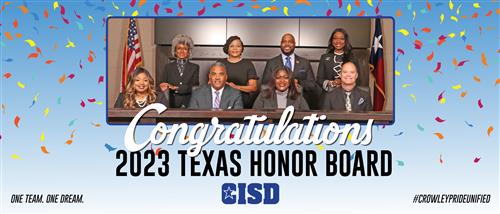 Congratulations 2023 Texas Honor Board